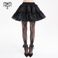 Women's Gothic Ruffled Mesh Bubble Short Skirt
