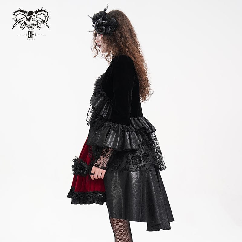 Women's Gothic Ruffled Mesh Lace Jacket