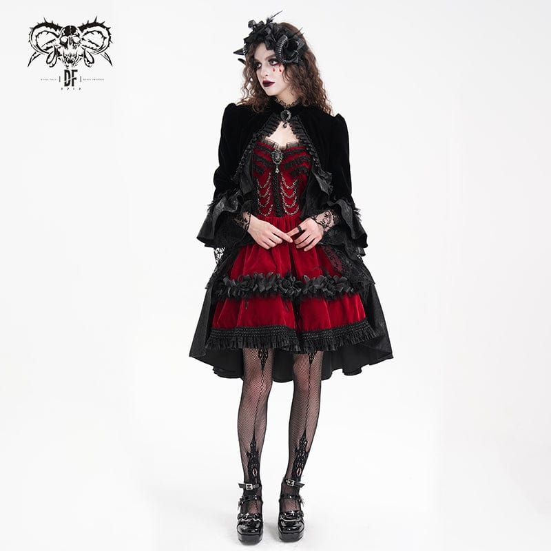 Women's Gothic Ruffled Mesh Lace Jacket