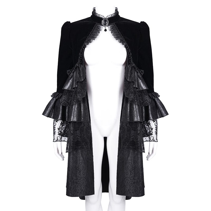 Women's Gothic Ruffled Mesh Lace Jacket