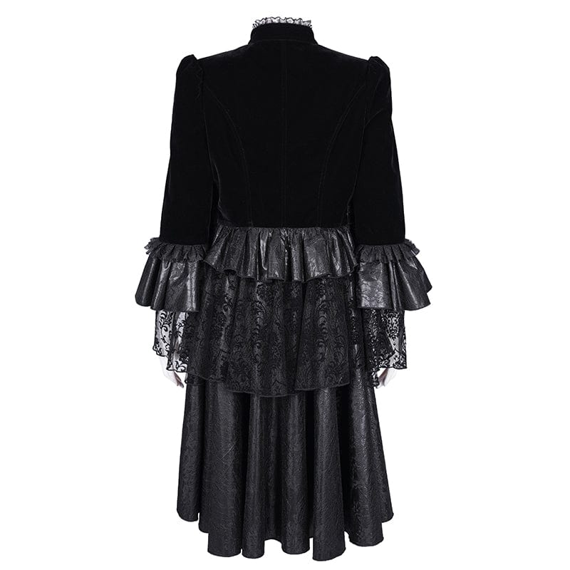 Women's Gothic Ruffled Mesh Lace Jacket
