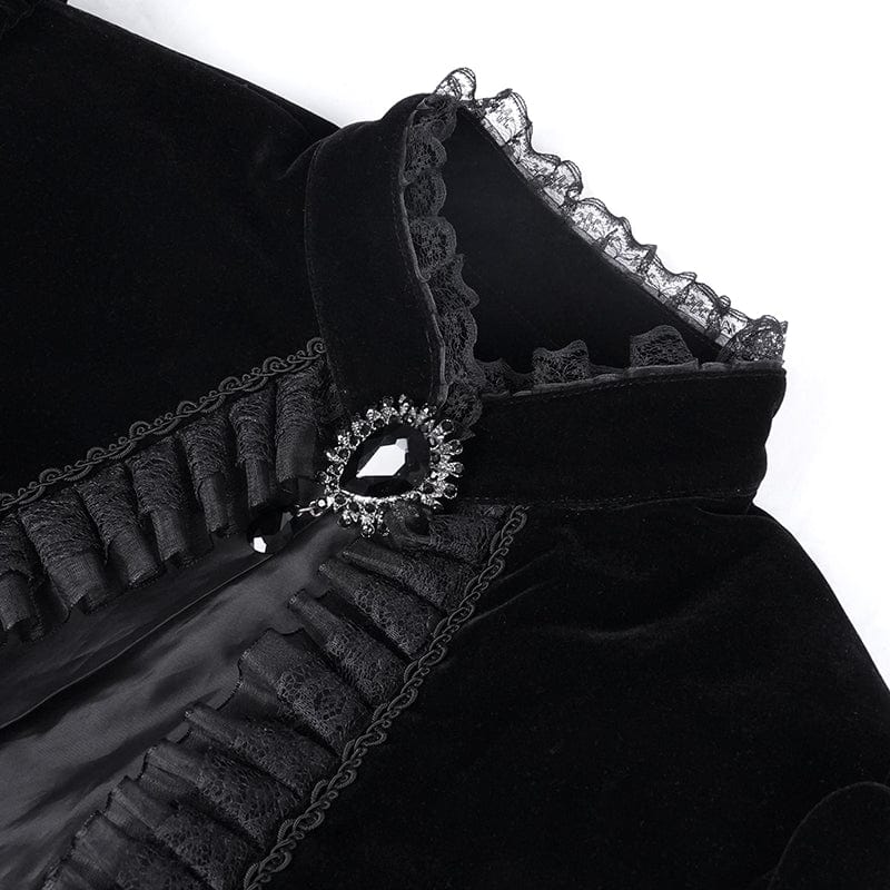 Women's Gothic Ruffled Mesh Lace Jacket