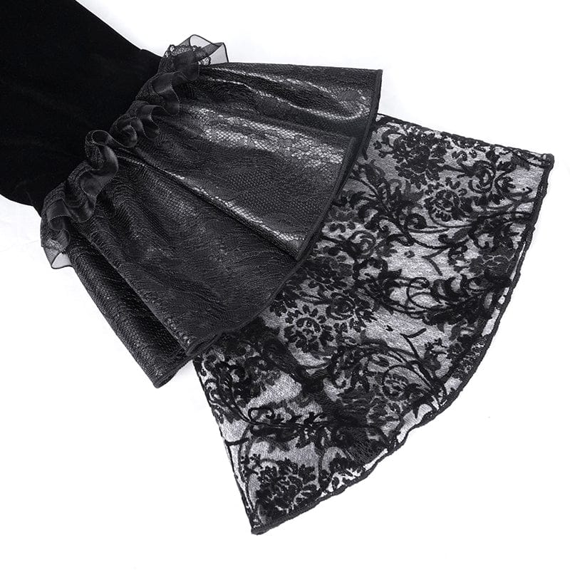 Women's Gothic Ruffled Mesh Lace Jacket