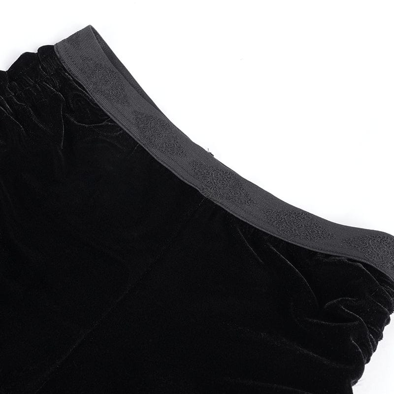 Women's Gothic Ruffled Mesh Plumed Shorts