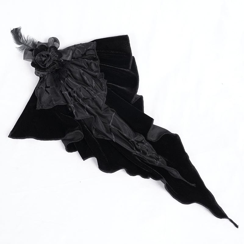 Women's Gothic Ruffled Mesh Plumed Shorts