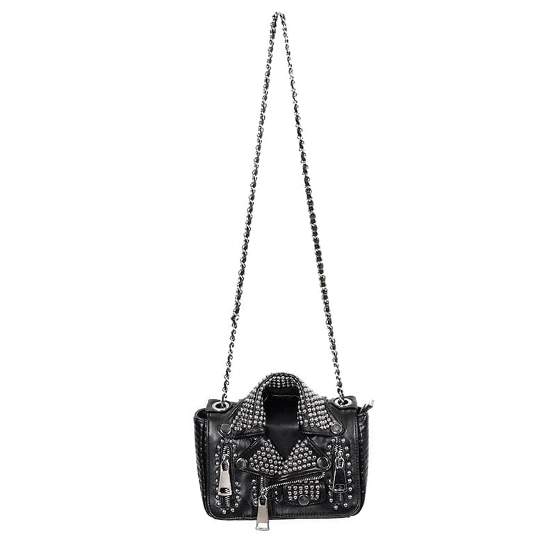 Women's Gothic Turn-down Collar Nailed Bag