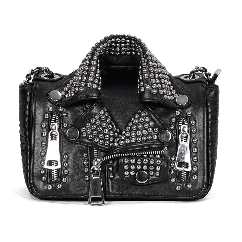 Women's Gothic Turn-down Collar Nailed Bag