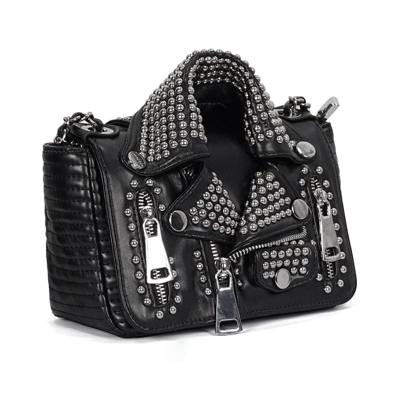 Women's Gothic Turn-down Collar Nailed Bag