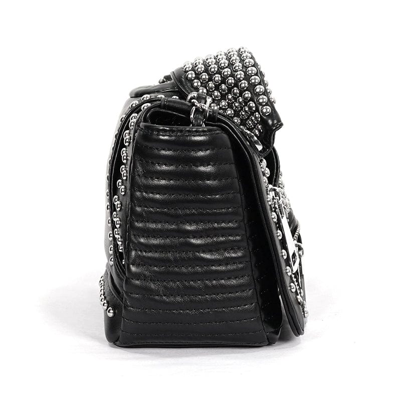 Women's Gothic Turn-down Collar Nailed Bag