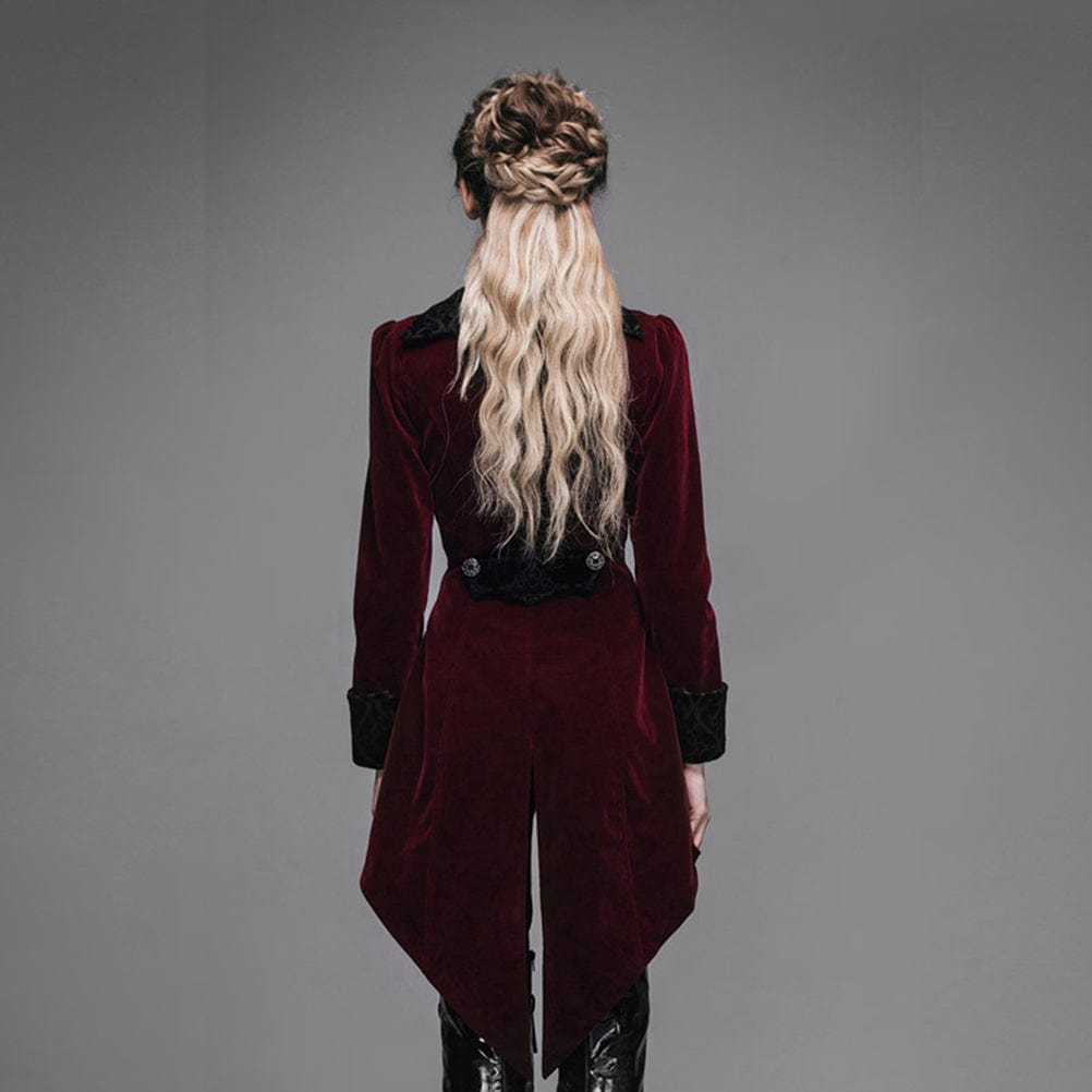 Women's Three Button Vintage Goth Coat