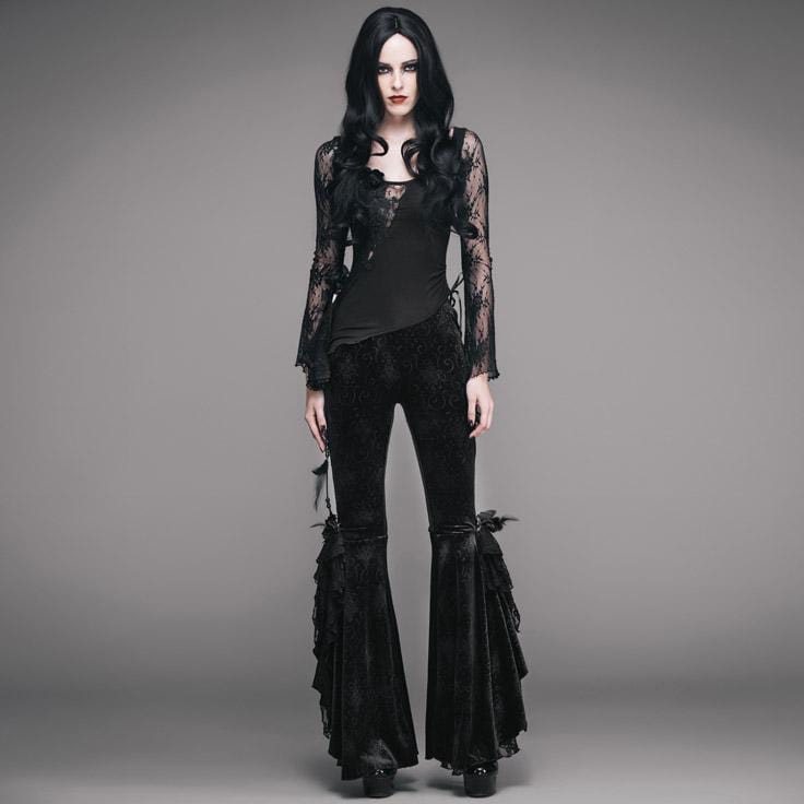 Women's Asymmetric Scoop neck Punk Top