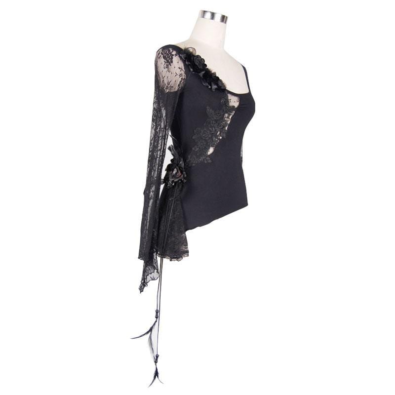 Women's Asymmetric Scoop neck Punk Top