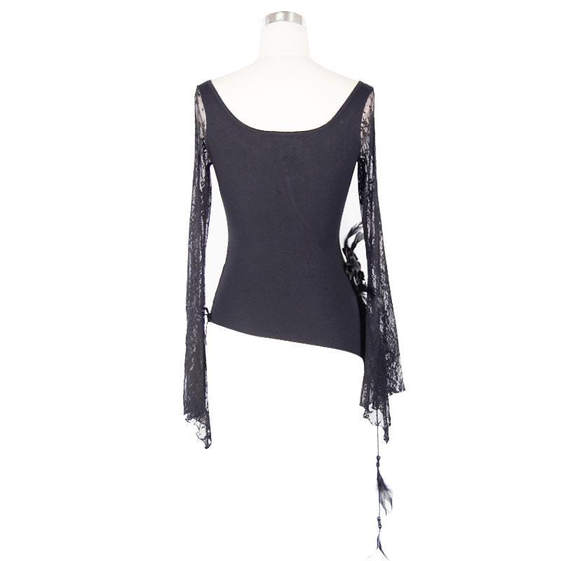 Women's Asymmetric Scoop neck Punk Top