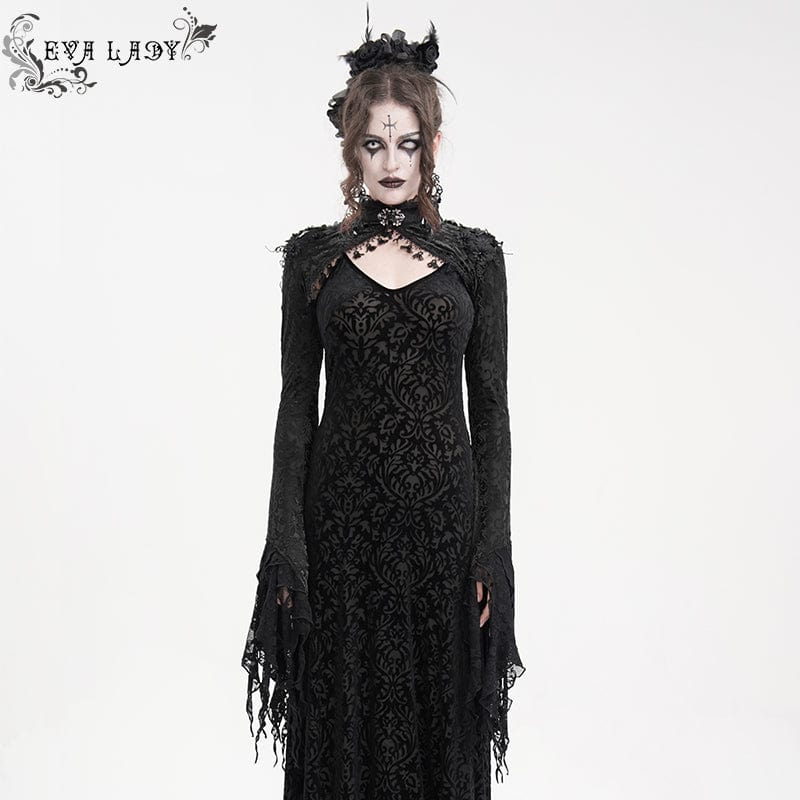 Women's Gothic Lace Tassels Cape