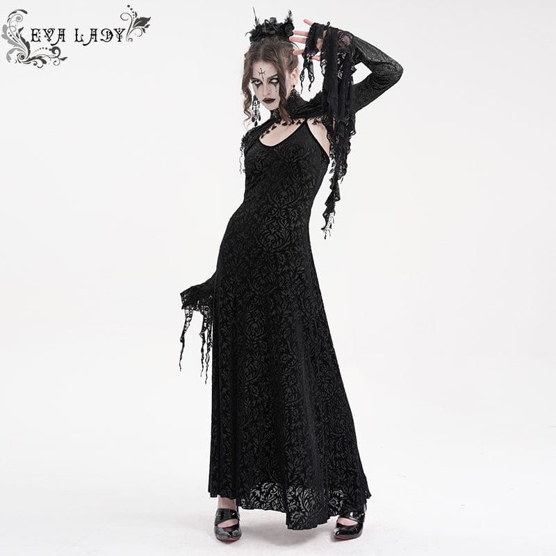 Women's Gothic Lace Tassels Cape