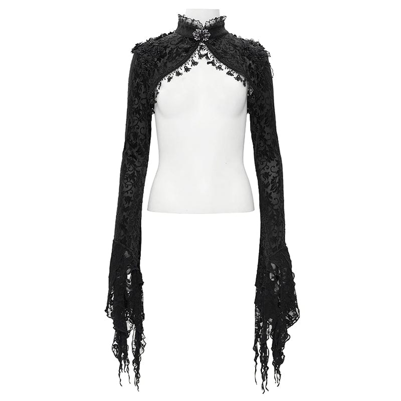 Women's Gothic Lace Tassels Cape