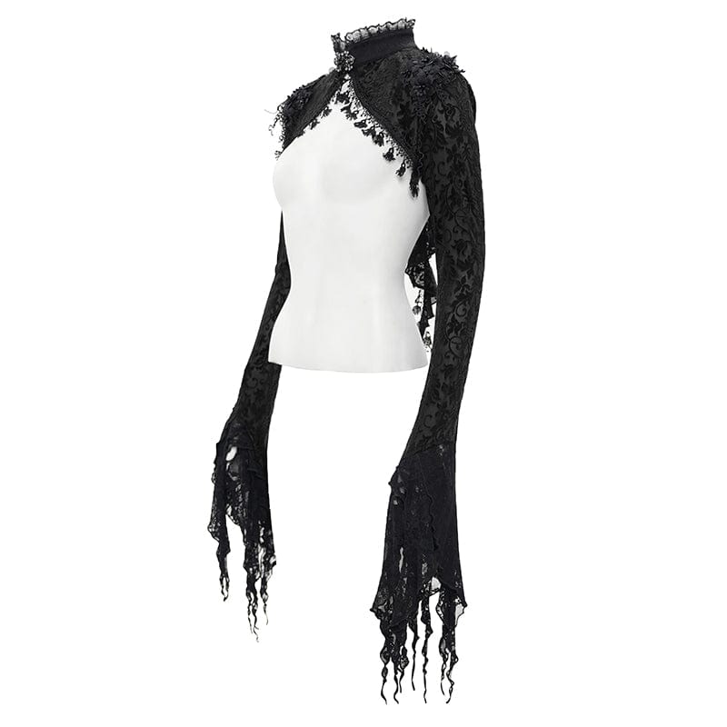 Women's Gothic Lace Tassels Cape