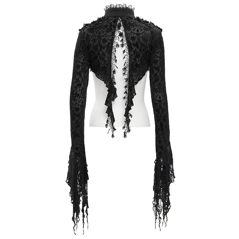 Women's Gothic Lace Tassels Cape
