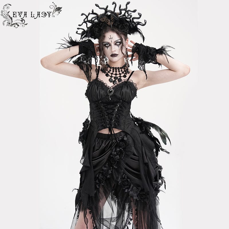 Women's Gothic Lace-up Lace Overbust Corset