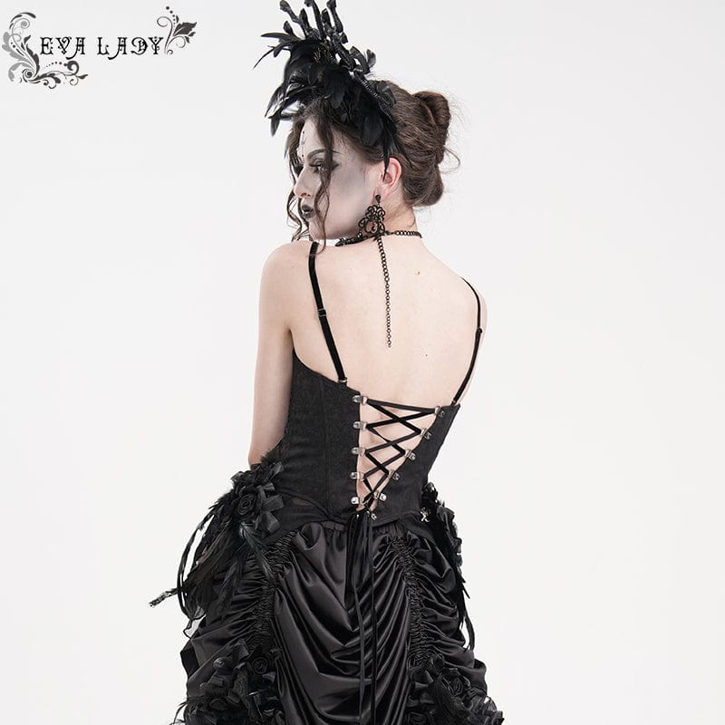 Women's Gothic Lace-up Lace Overbust Corset