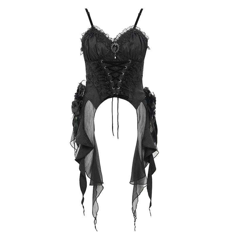 Women's Gothic Lace-up Lace Overbust Corset