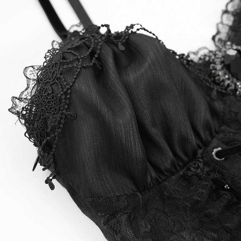 Women's Gothic Lace-up Lace Overbust Corset