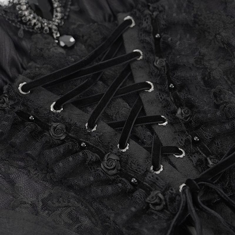 Women's Gothic Lace-up Lace Overbust Corset
