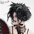 Women's Gothic Mesh Strap Feather Hair Accessories