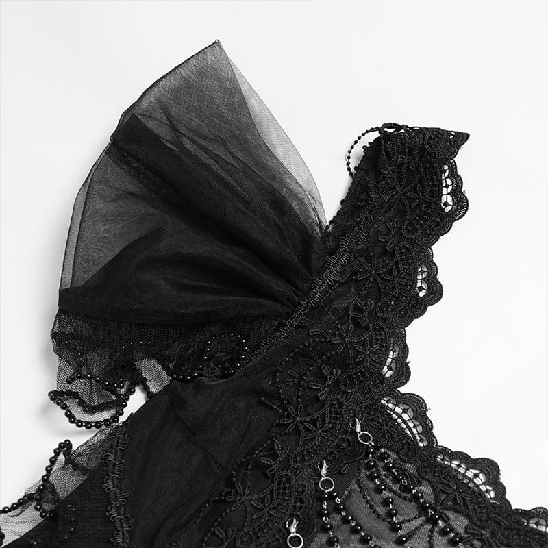 Women's Gothic Ruched Ruffled Off Shoulder Dress