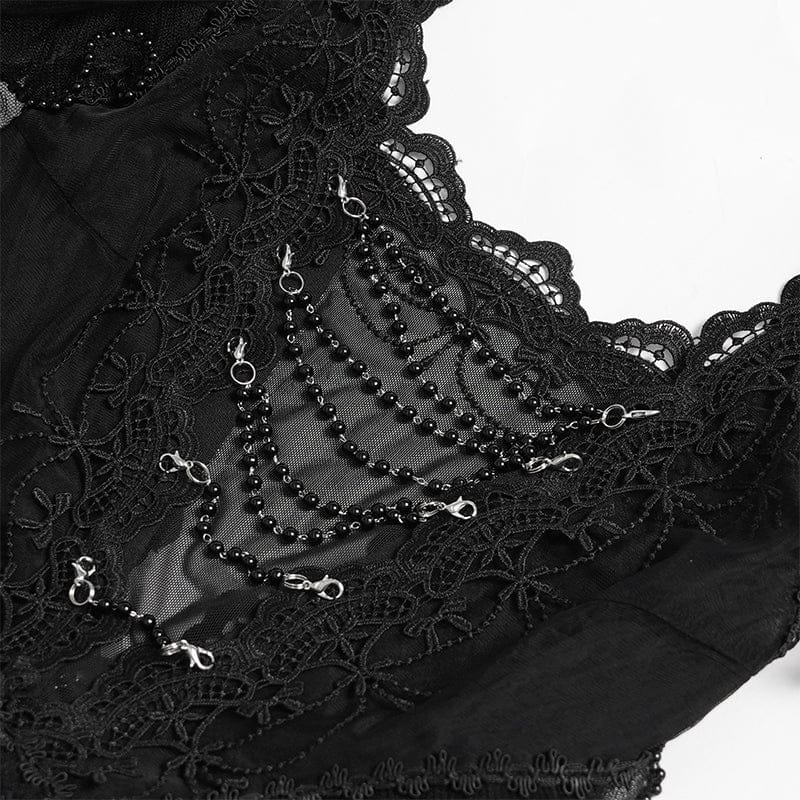 Women's Gothic Ruched Ruffled Off Shoulder Dress