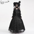 Women's Gothic Tassels Buckle-up Long Skirt