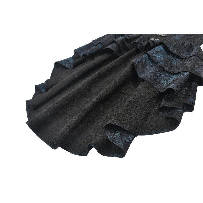 Women's Gothic Layered Irregular Hem Buckle Skirt