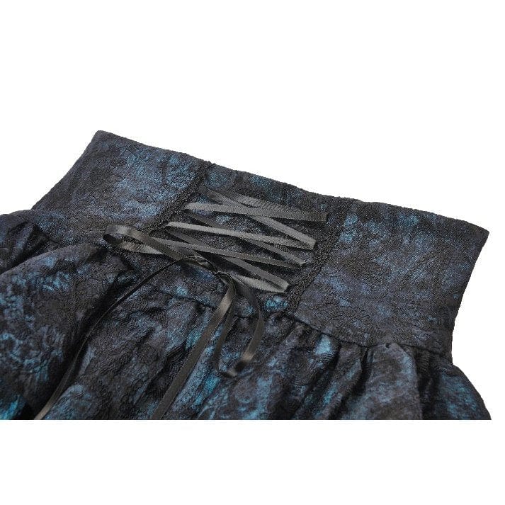 Women's Gothic Layered Irregular Hem Buckle Skirt