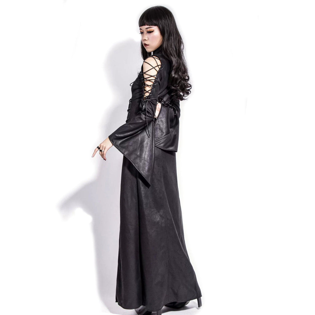 Women's Gothic Strappy Off Shoulder Split Dress