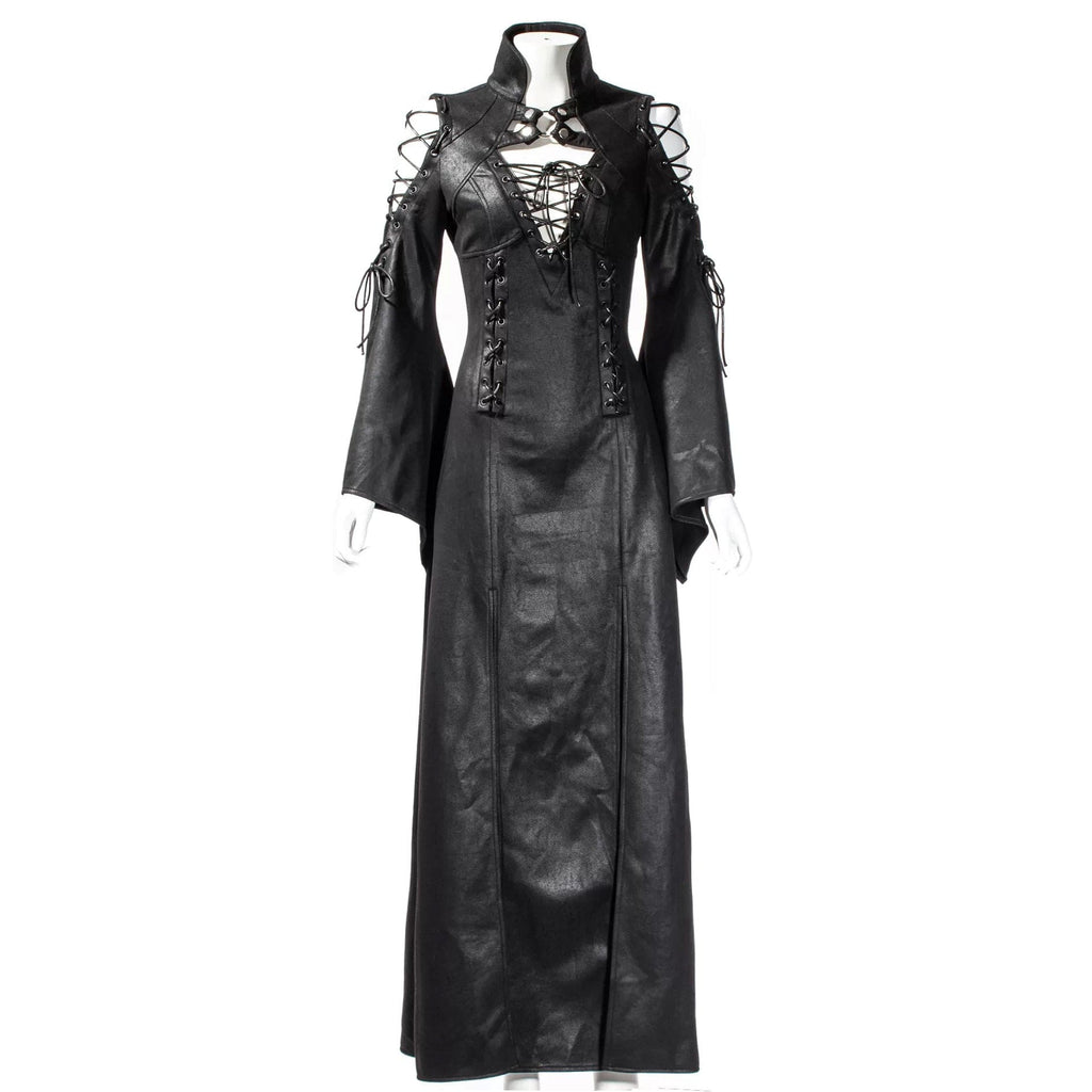 Women's Gothic Strappy Off Shoulder Split Dress
